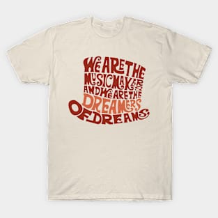 Willy Wonka Hat Dreams - Brown T-Shirt